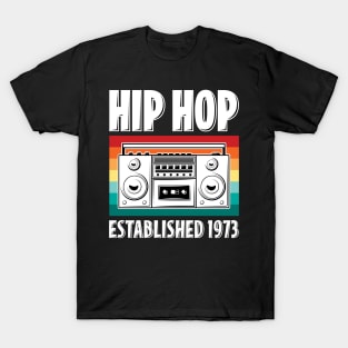 Hip Hop Established 1973 (Retro) T-Shirt